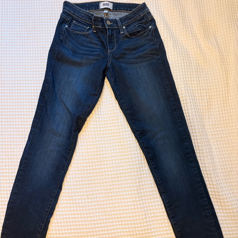 PAIGE Women's Midnight Blue Skinny Jeans